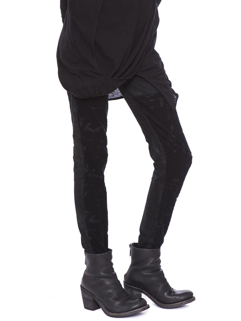 leather leggins with lace by Selfnex