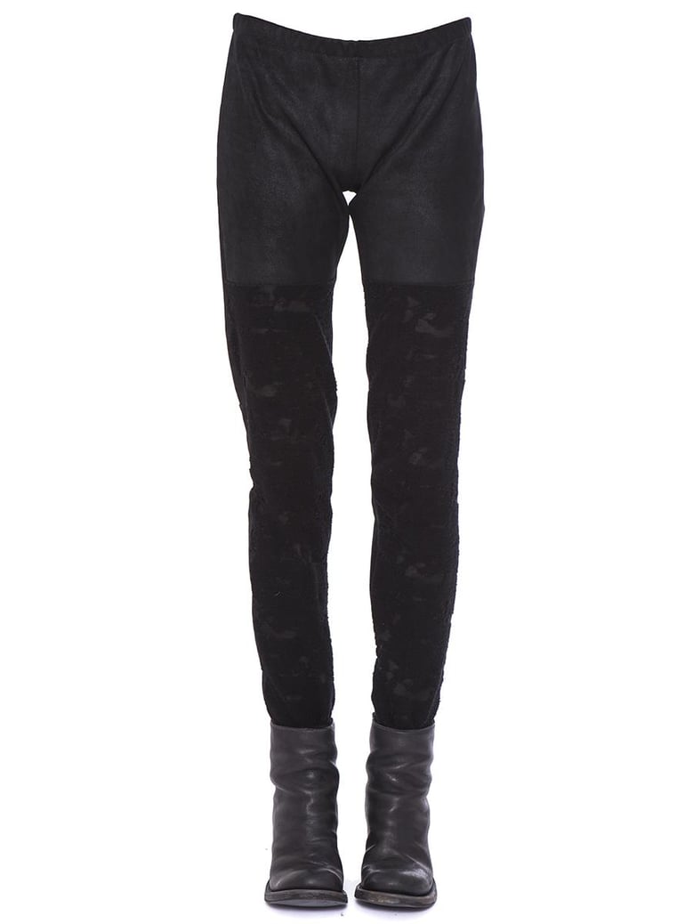 leather leggins with lace by Selfnex