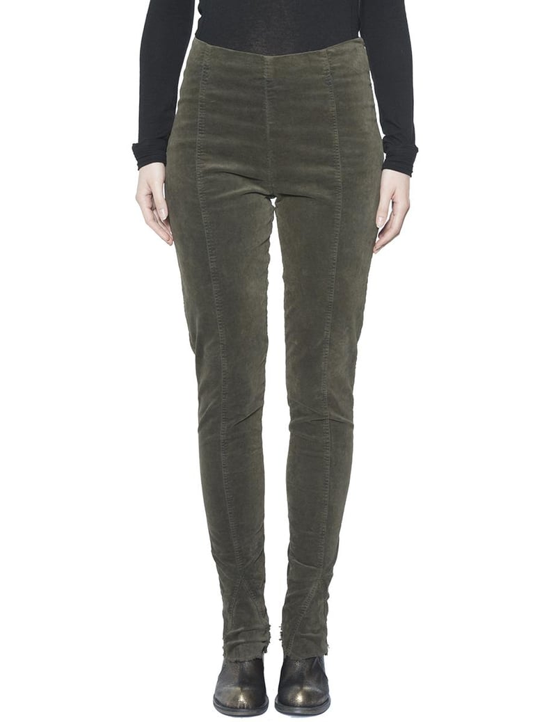 stretch cotton slim pants by Selfnex