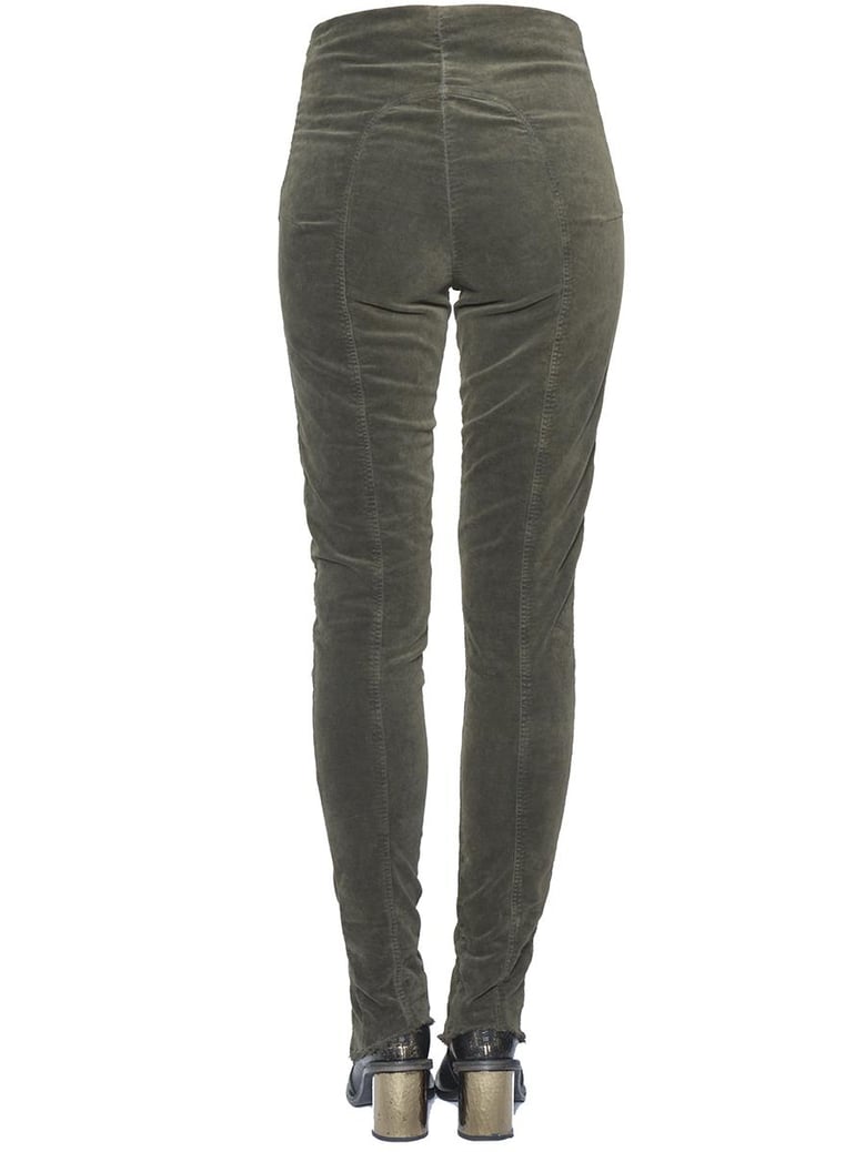 stretch cotton slim pants by Selfnex