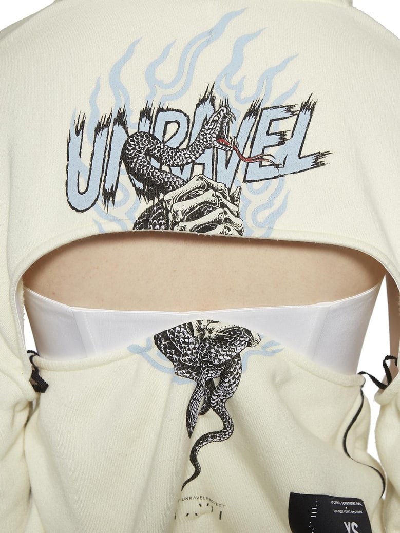 two pieces printed cotton sweatshirt by Selfnex