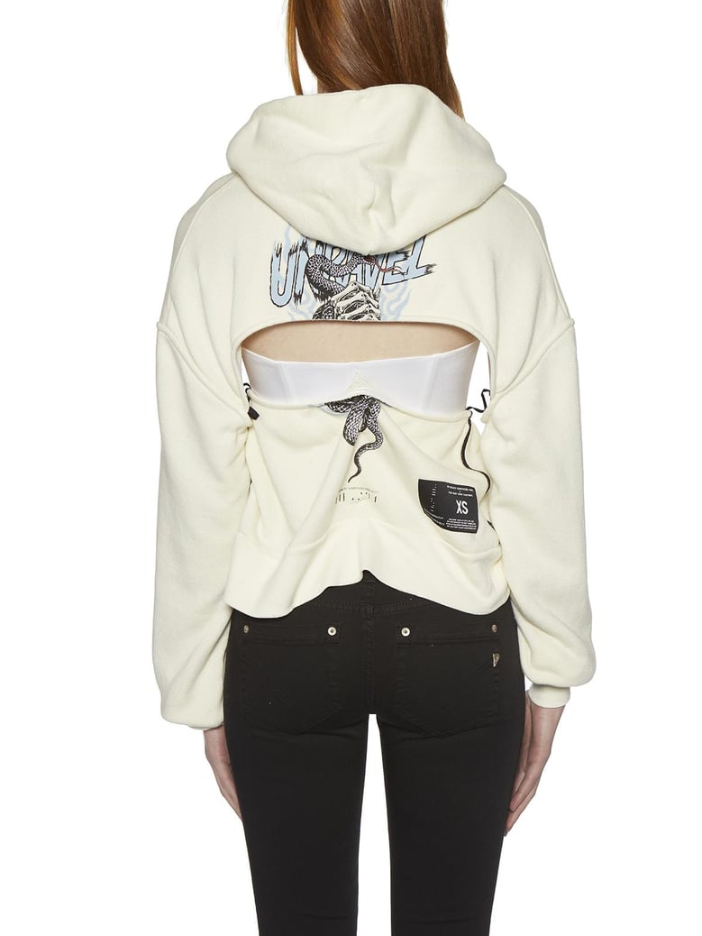 two pieces printed cotton sweatshirt by Selfnex