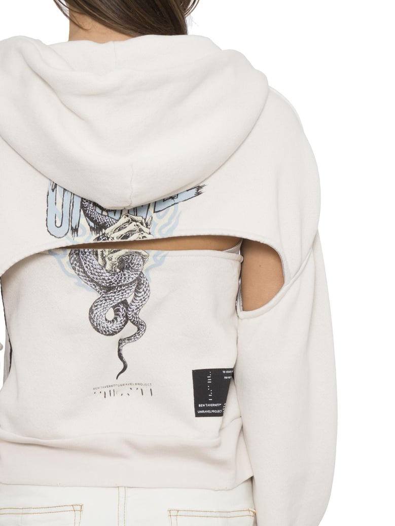two pieces printed cotton sweatshirt by Selfnex