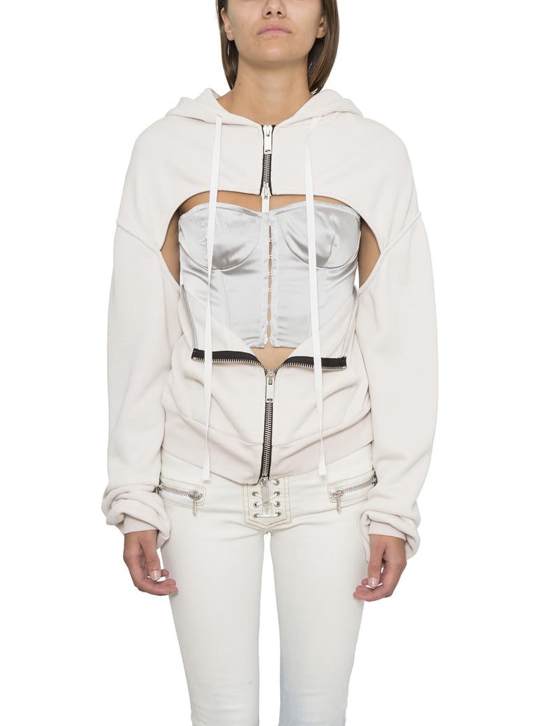 two pieces printed cotton sweatshirt by Selfnex