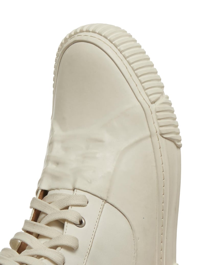 leather high sneaker with zip by Selfnex