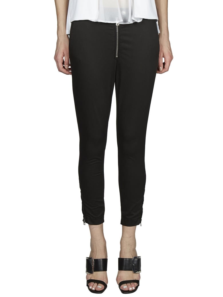 cotton satin stretch trousers by Selfnex