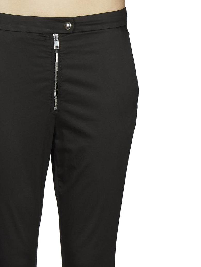 cotton satin stretch trousers by Selfnex