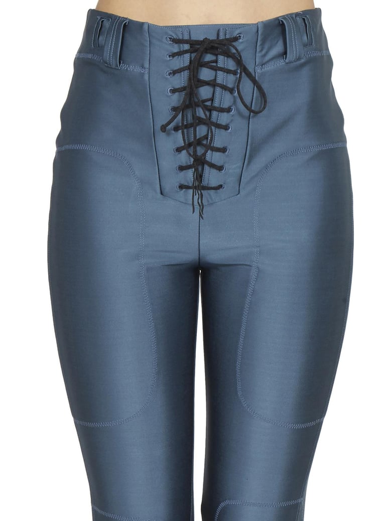 lace up foot leggings by Selfnex