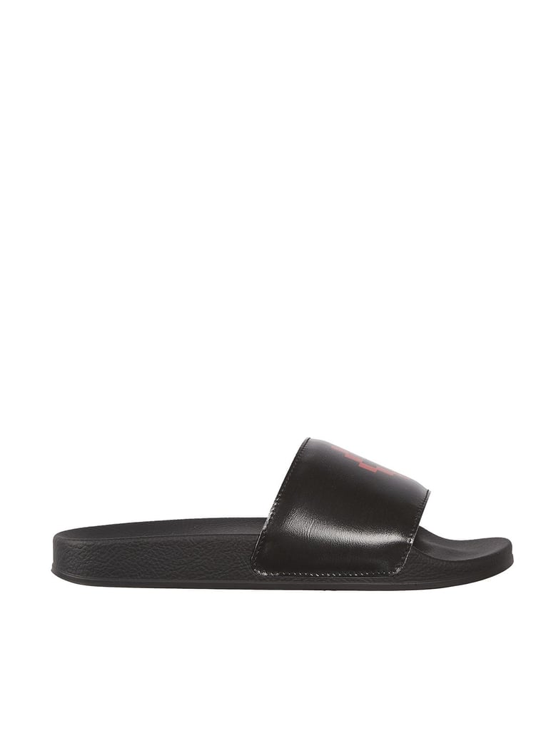gradient cross printed sandals by Selfnex