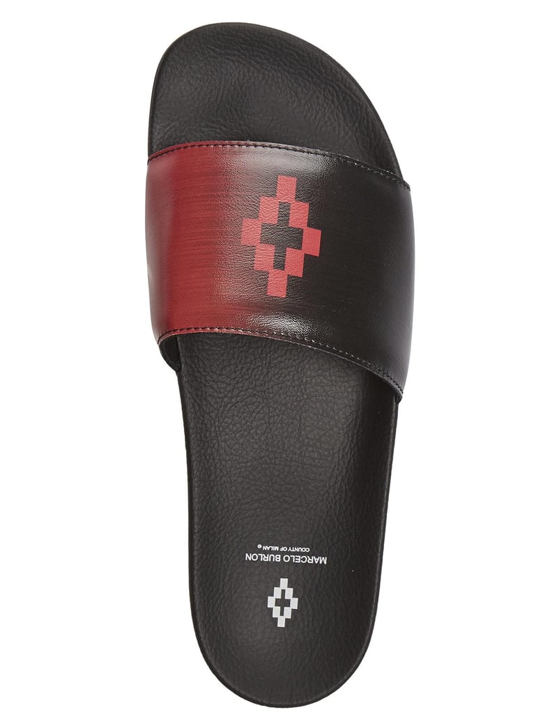 gradient cross printed sandals by Selfnex