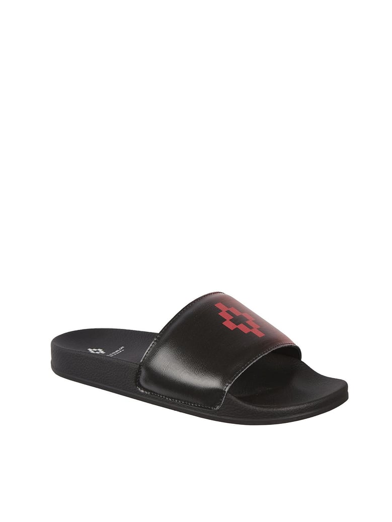 gradient cross printed sandals by Selfnex