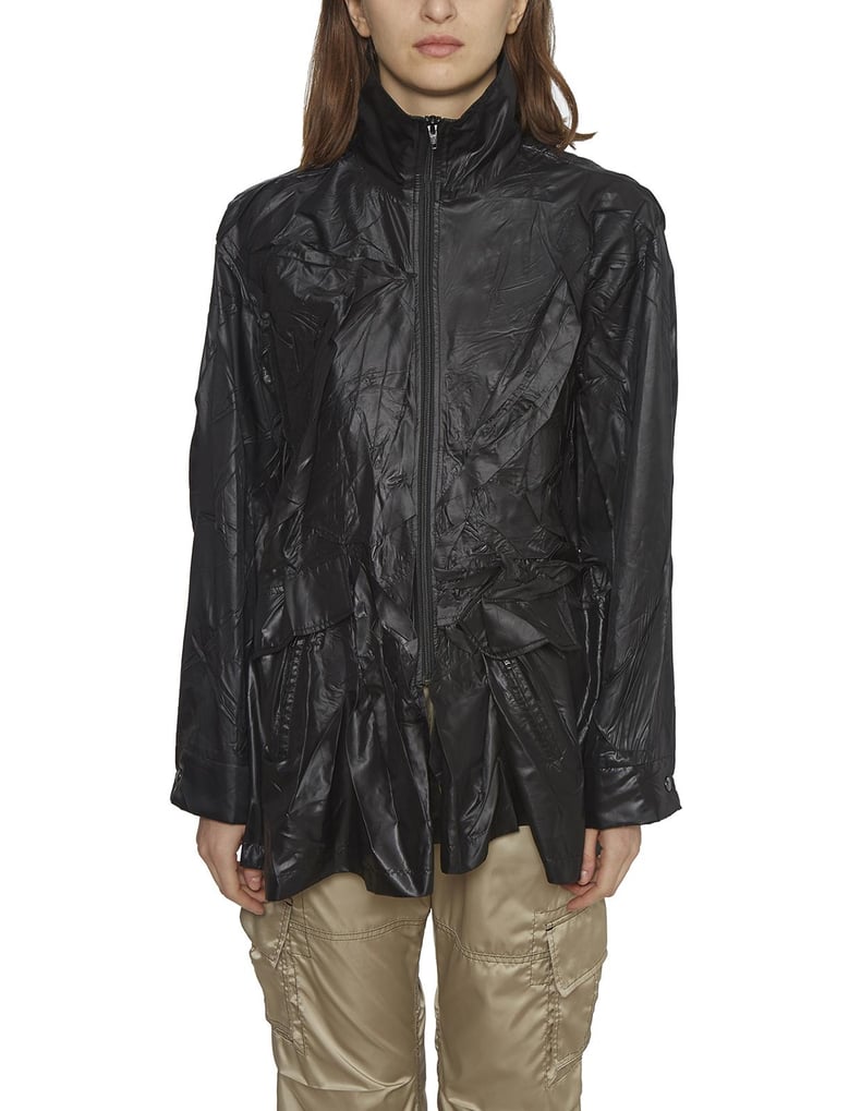 wrinkle shirt with zip by Selfnex