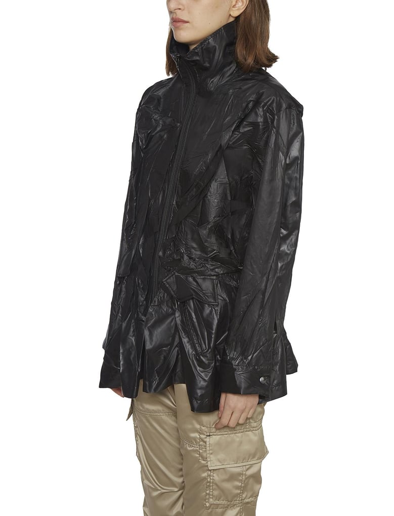 wrinkle shirt with zip by Selfnex