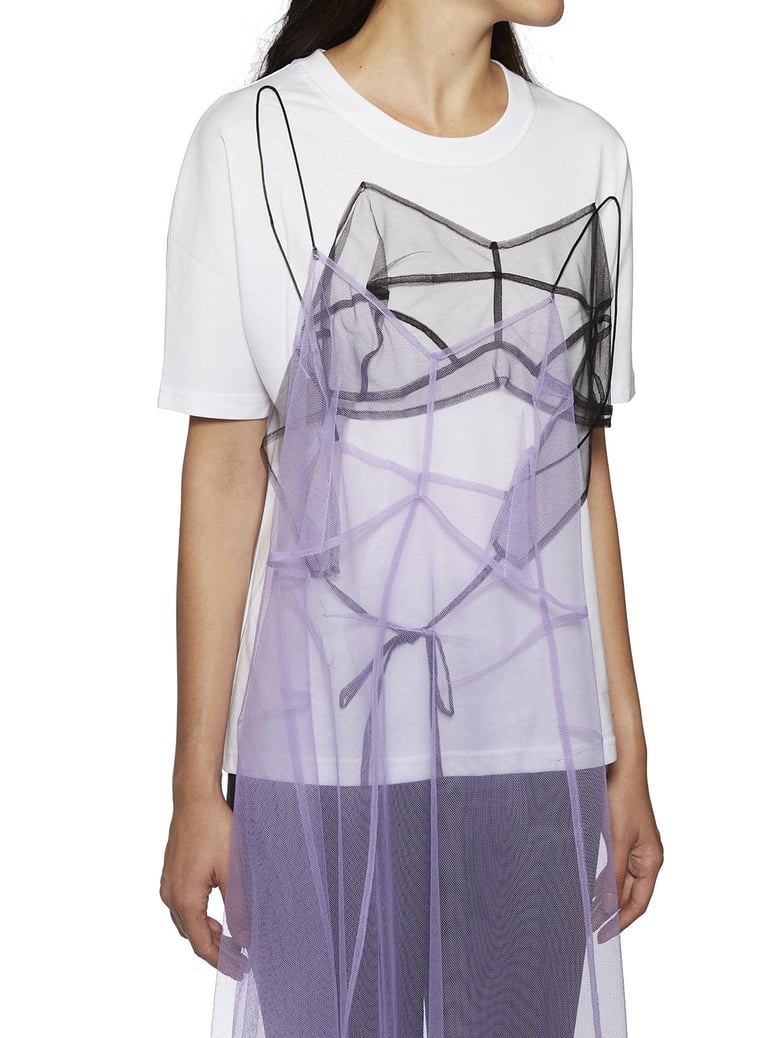 dress t-shirt in cotone e tulle by Selfnex