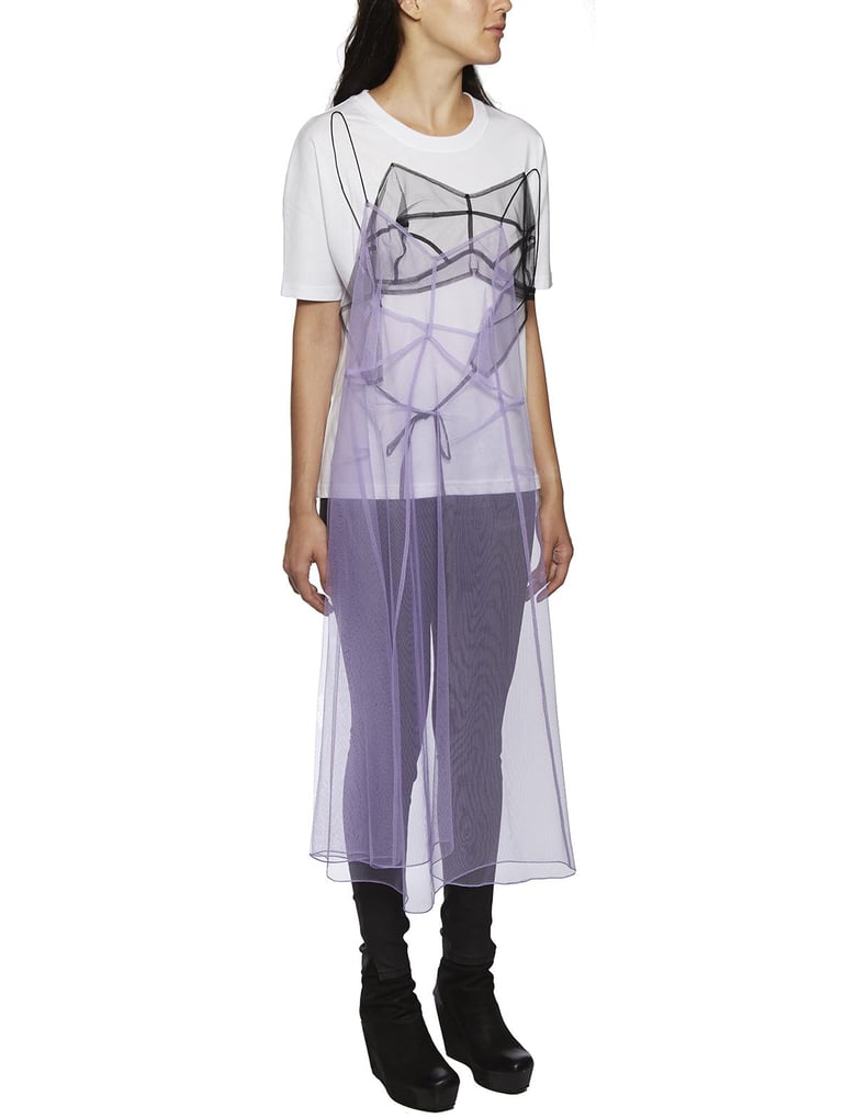 dress t-shirt in cotone e tulle by Selfnex