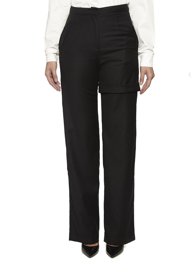 wool regular trousers by Selfnex