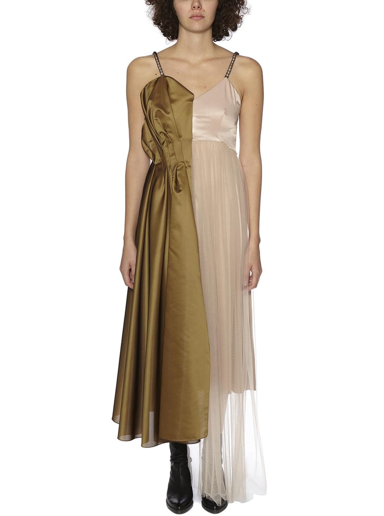 silk tulle long dress by Selfnex