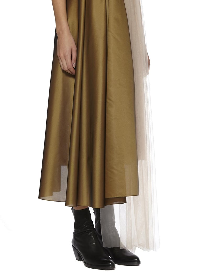 silk tulle long dress by Selfnex