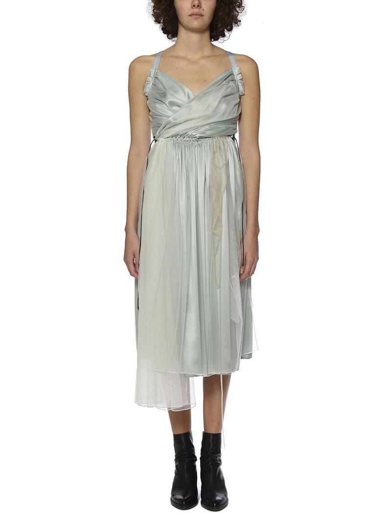 silk and organza long dress by Selfnex
