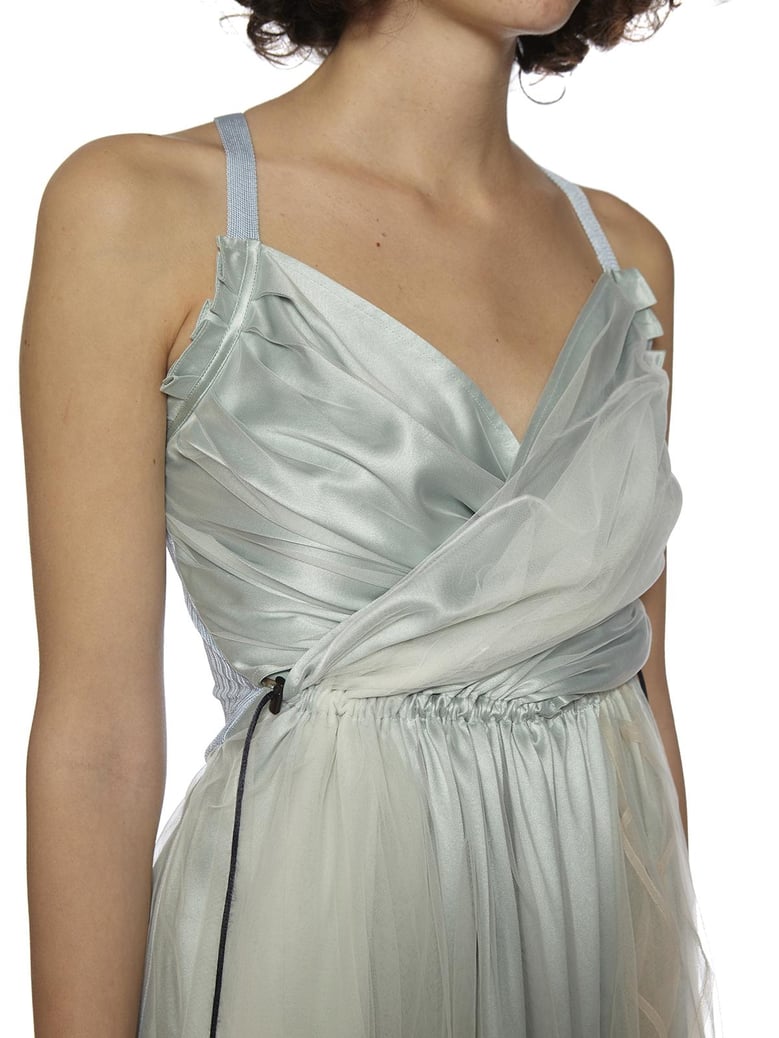 silk and organza long dress by Selfnex