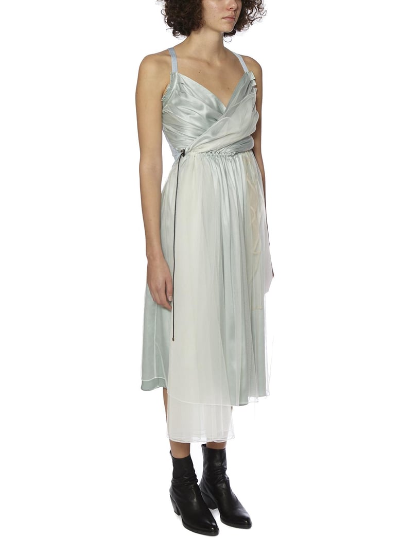 silk and organza long dress by Selfnex