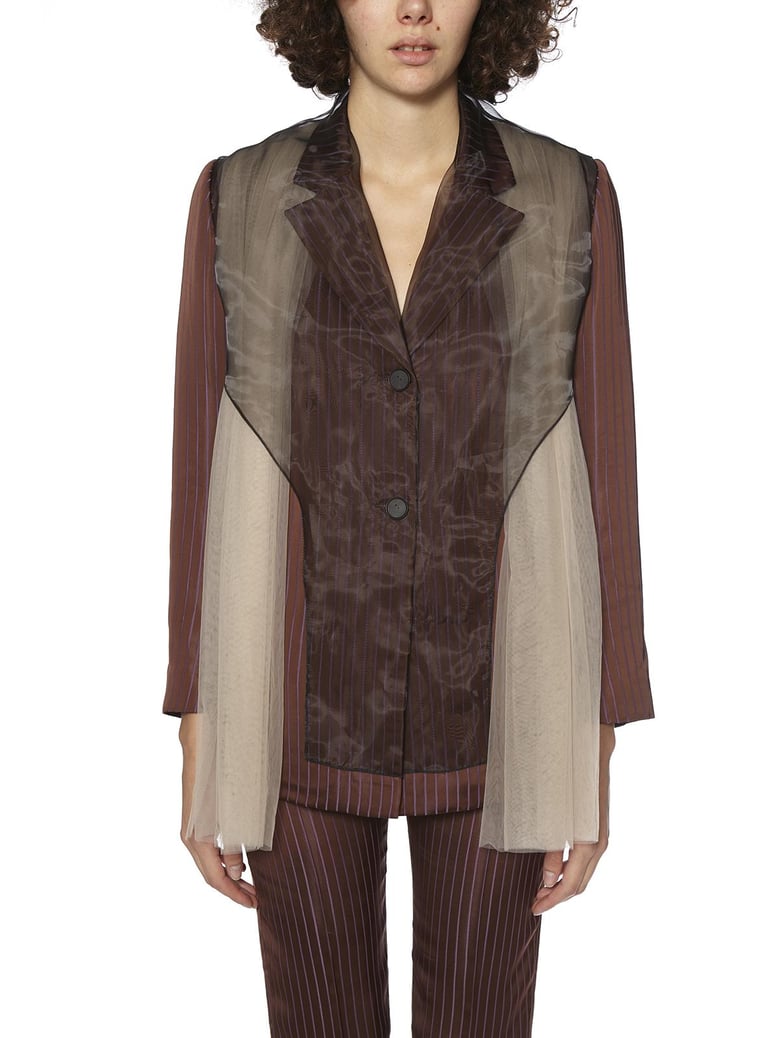 blazer with tulle insert by Selfnex