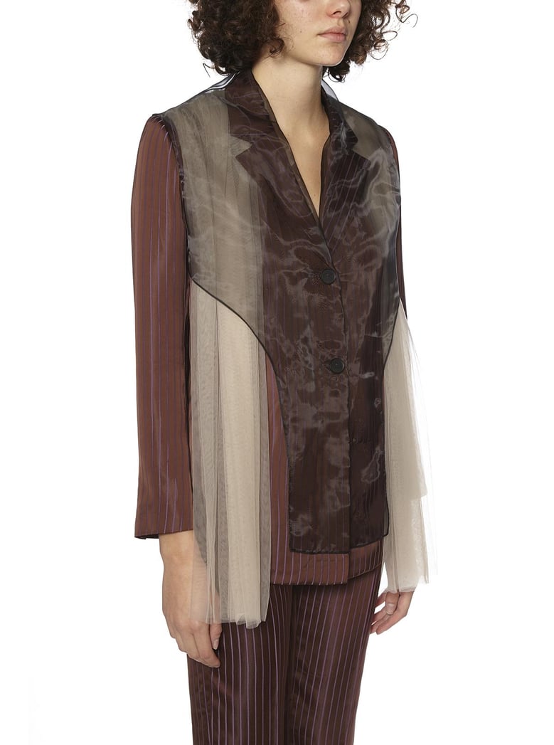 blazer with tulle insert by Selfnex