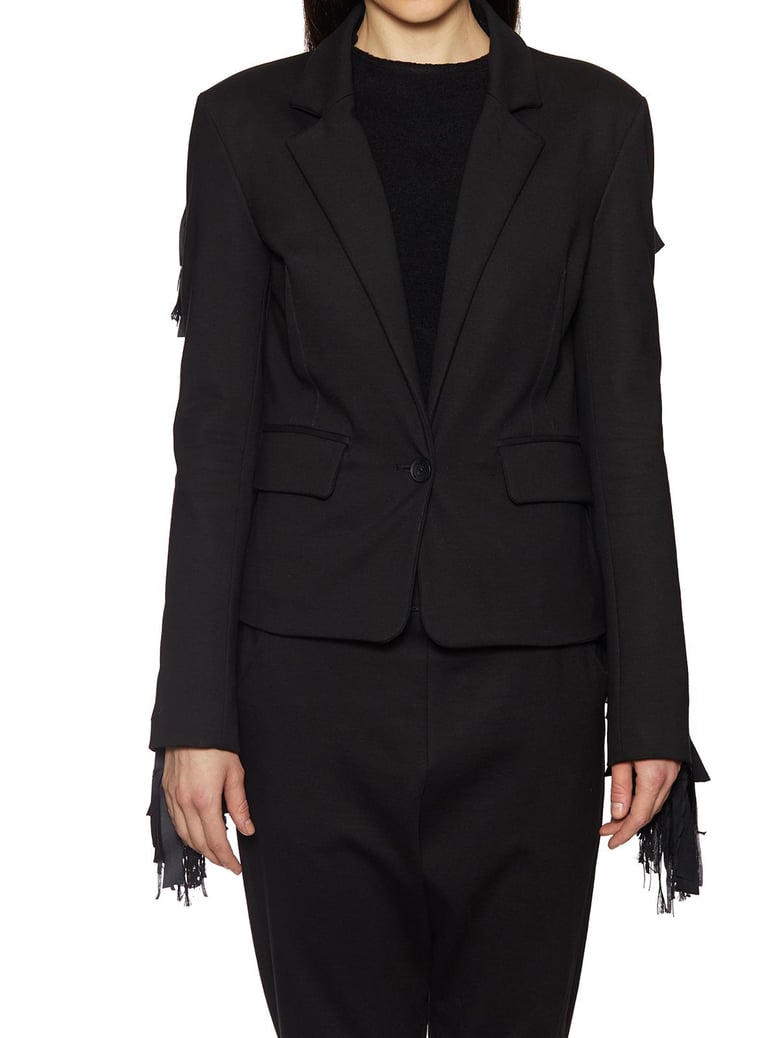 viscose jacket with fringes by Selfnex