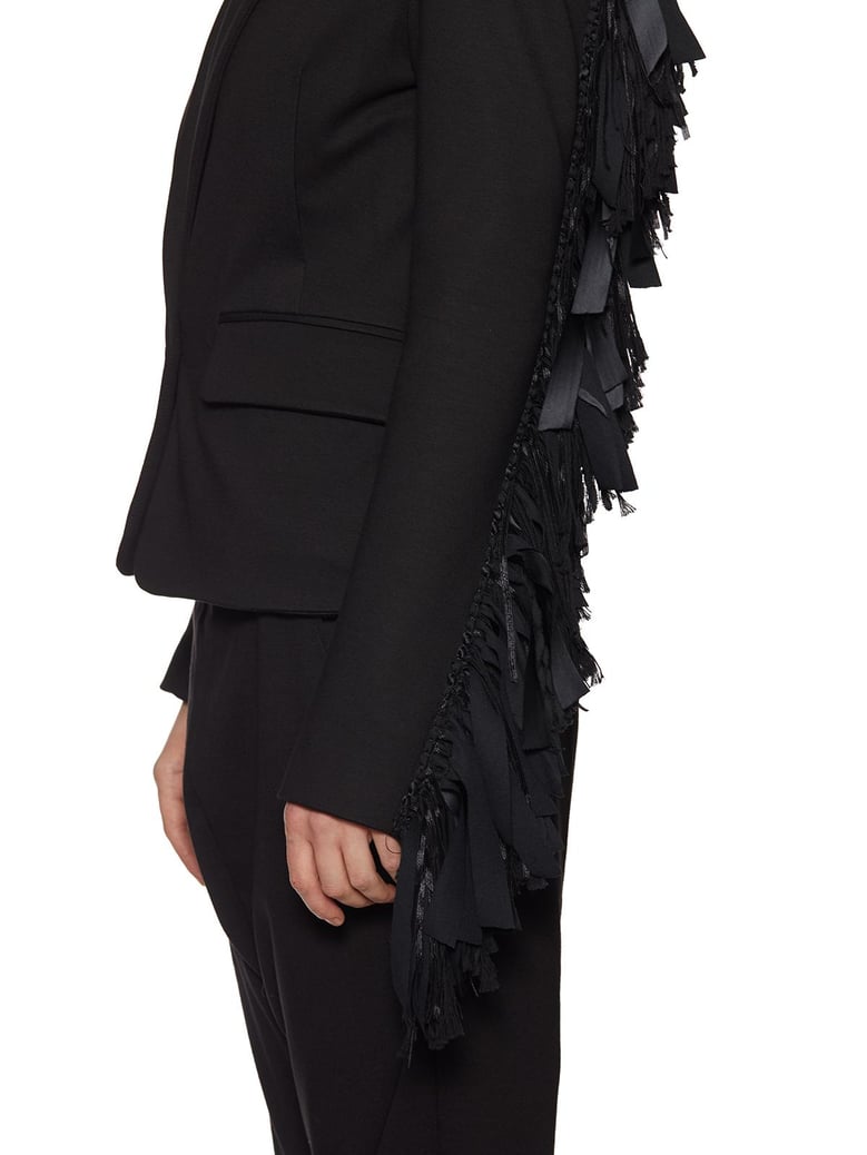 viscose jacket with fringes by Selfnex