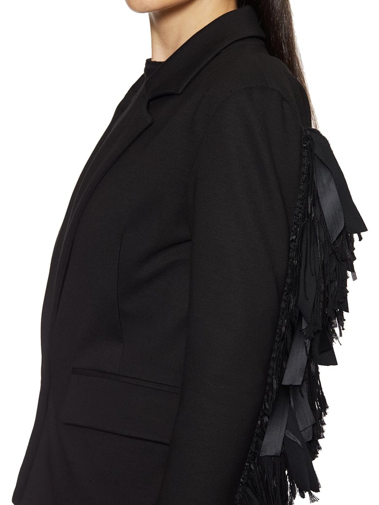 viscose jacket with fringes by Selfnex