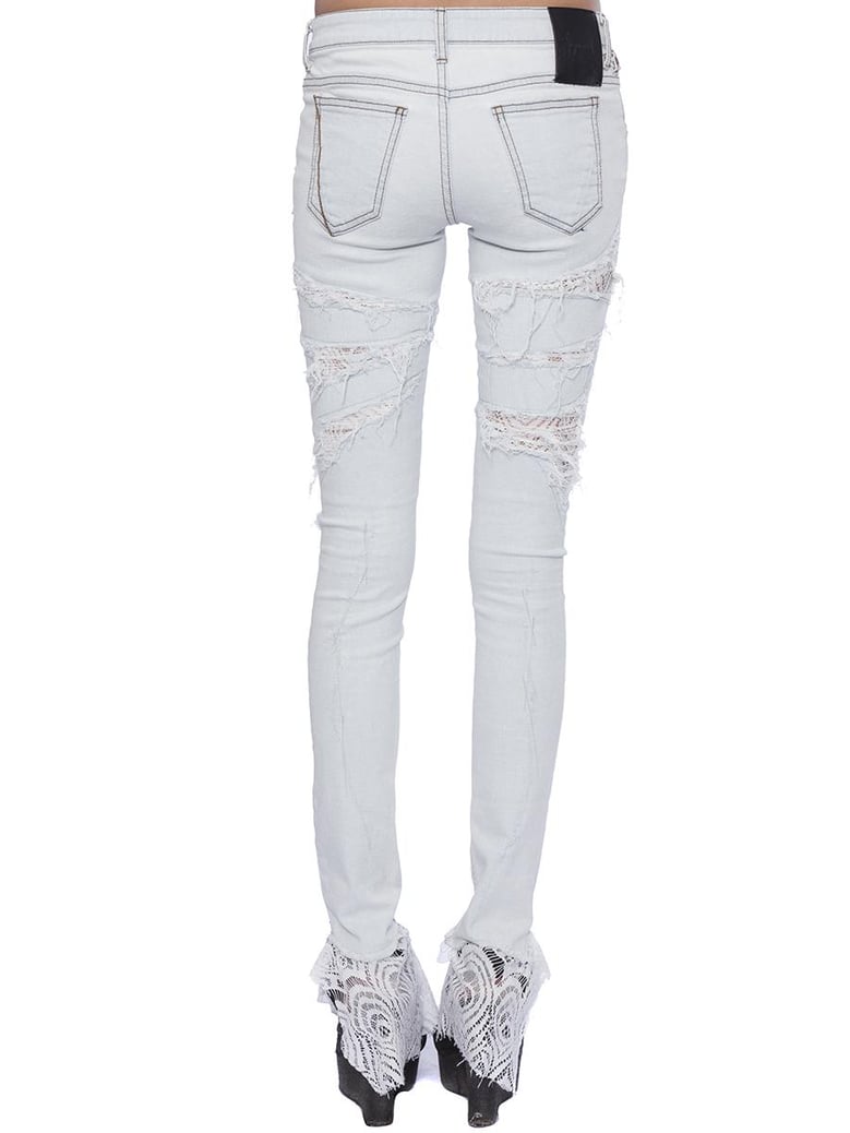 skinny jeans with lace by Selfnex