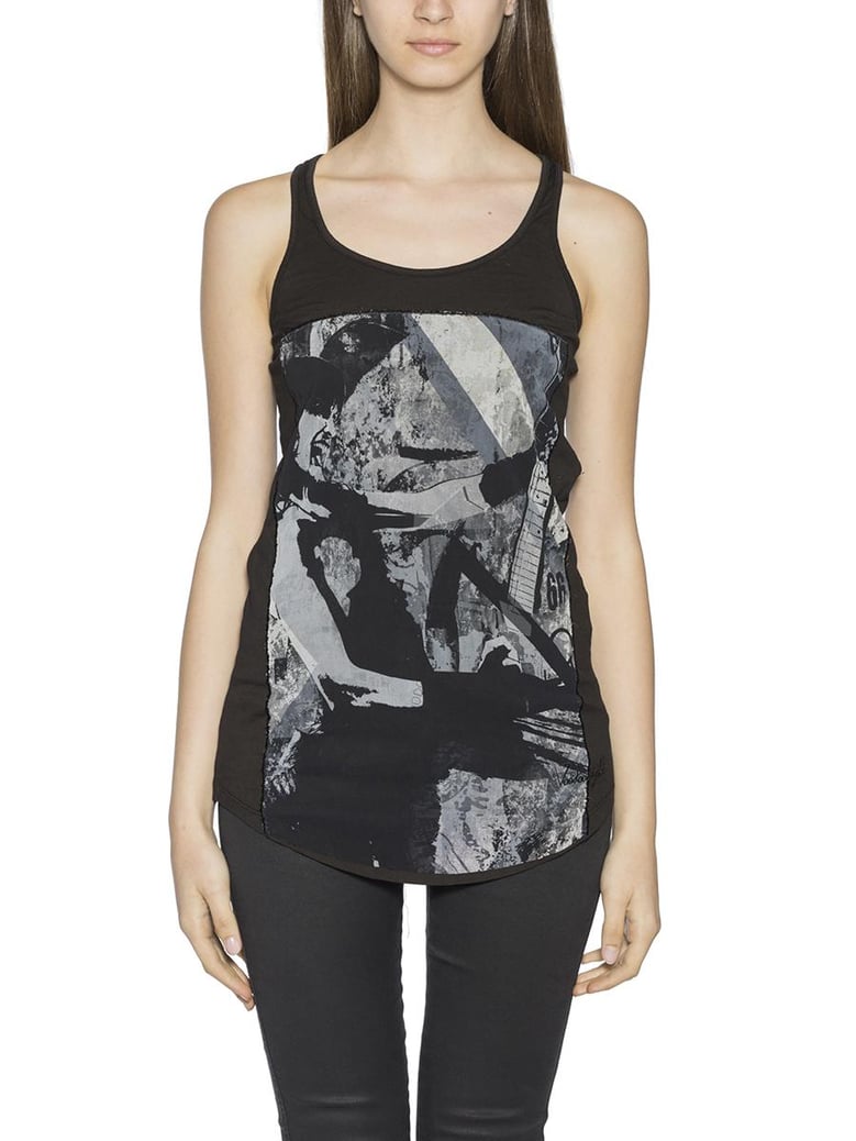 tank top with print patch by Selfnex