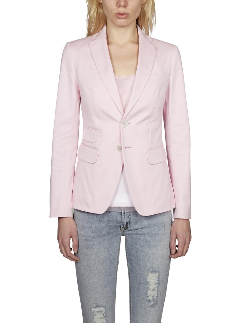 two buttons stretch cotton jacket by Selfnex