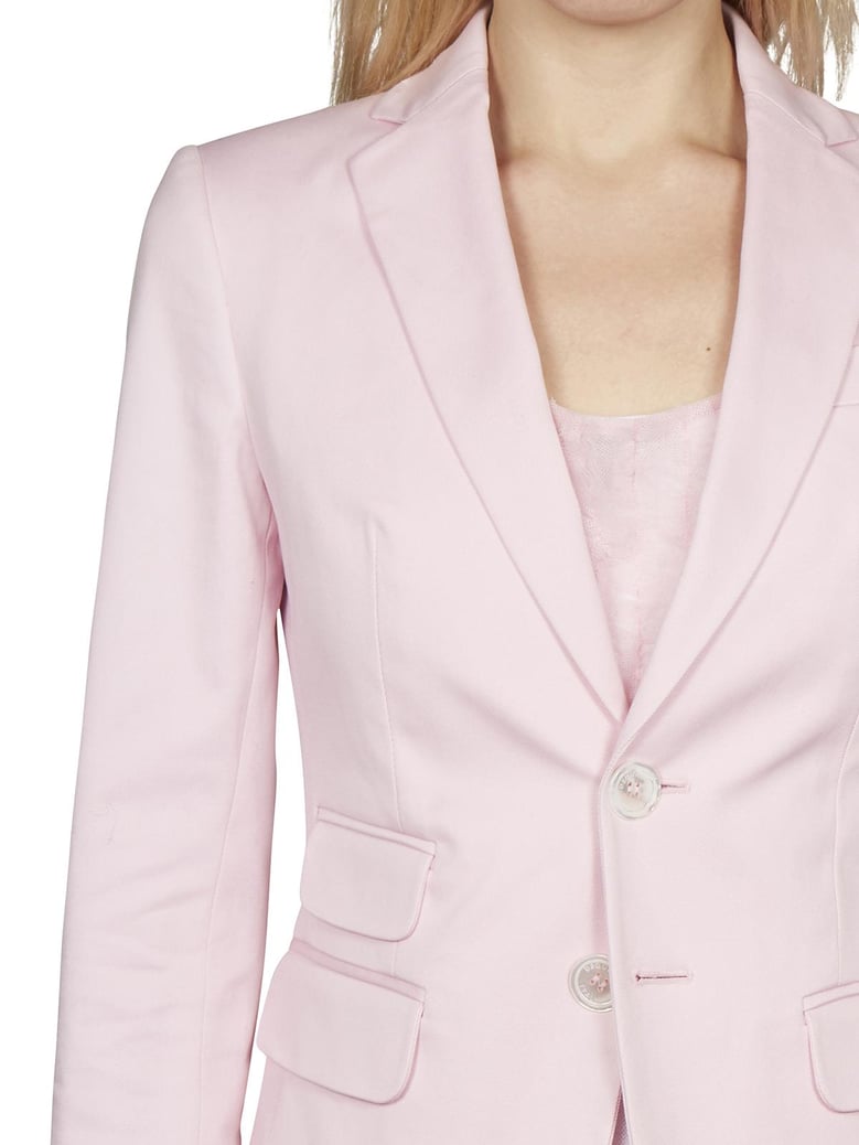 two buttons stretch cotton jacket by Selfnex