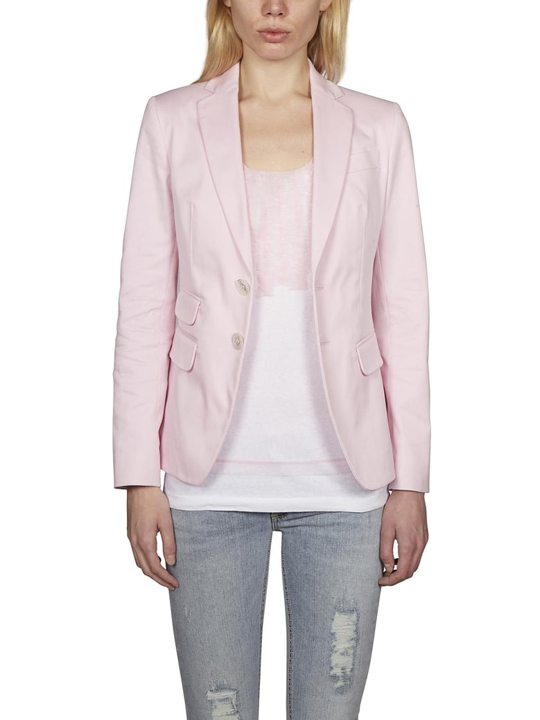 two buttons stretch cotton jacket by Selfnex