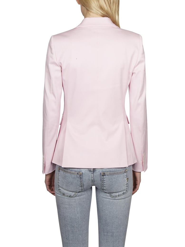 two buttons stretch cotton jacket by Selfnex