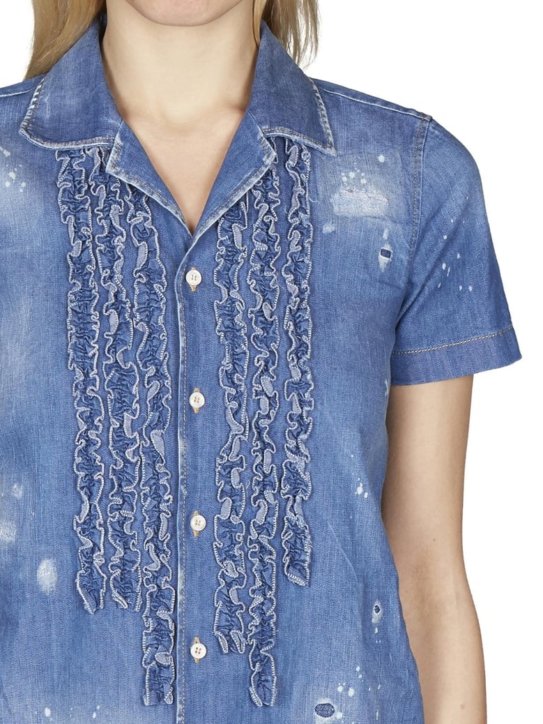 denim shirt with rouges by Selfnex