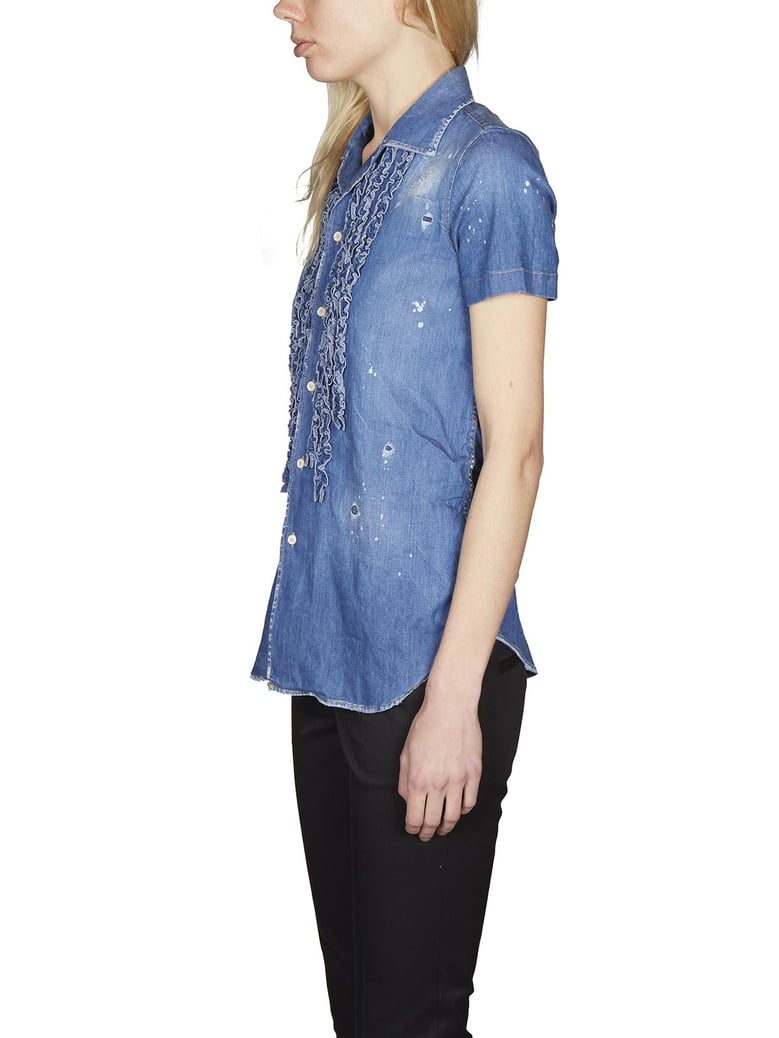 denim shirt with rouges by Selfnex