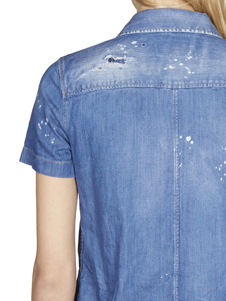 denim shirt with rouges by Selfnex