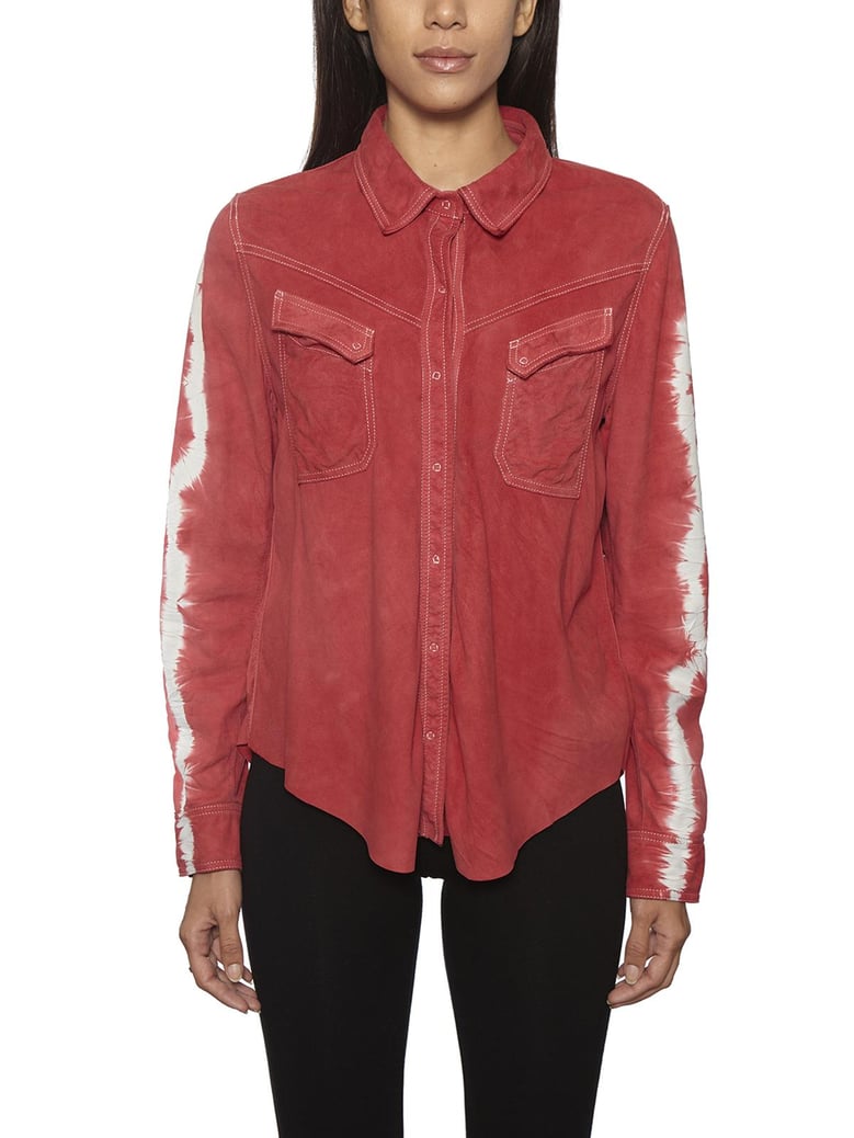 suede shirt tie dye by Selfnex