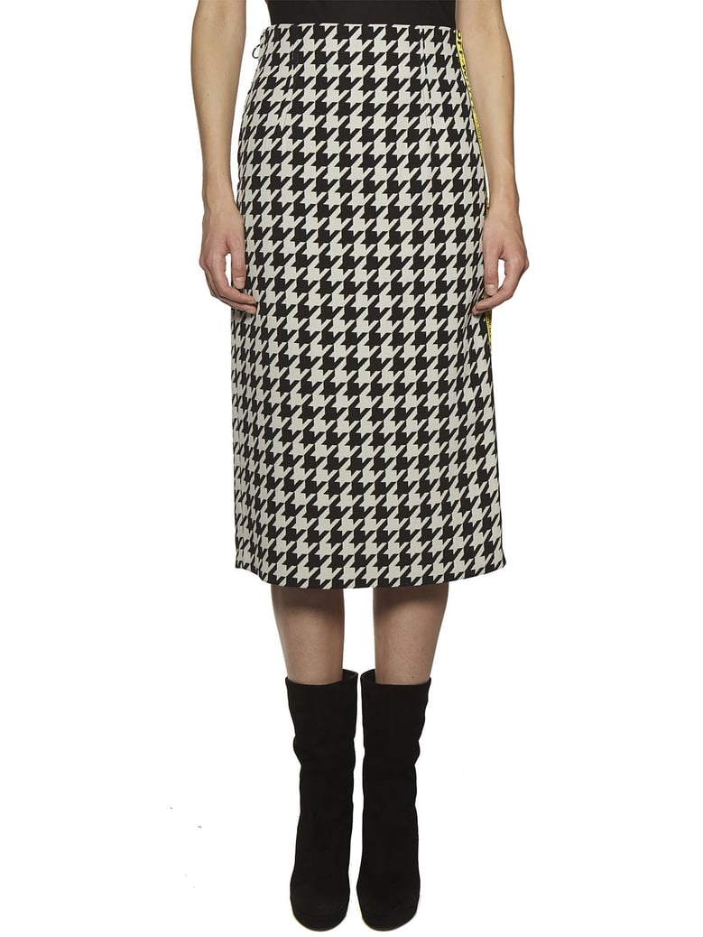 pied de poule longuette skirt by Selfnex