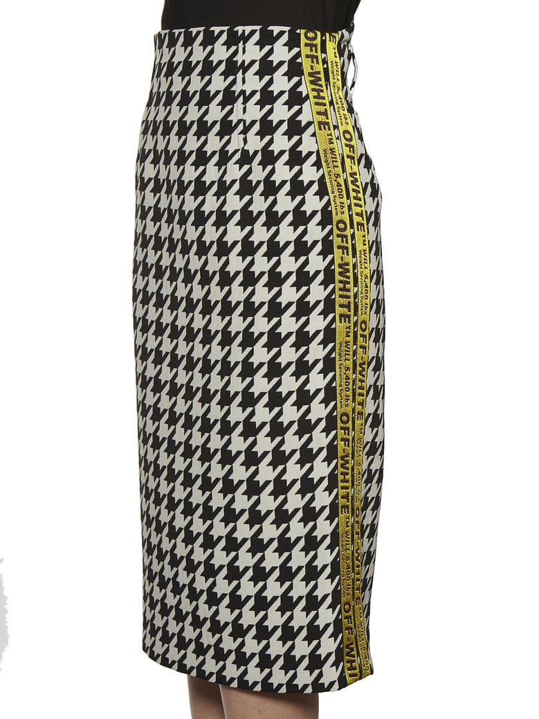pied de poule longuette skirt by Selfnex
