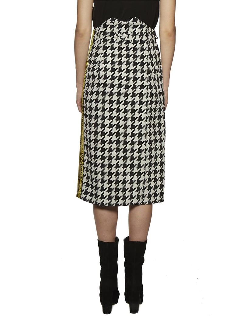 pied de poule longuette skirt by Selfnex