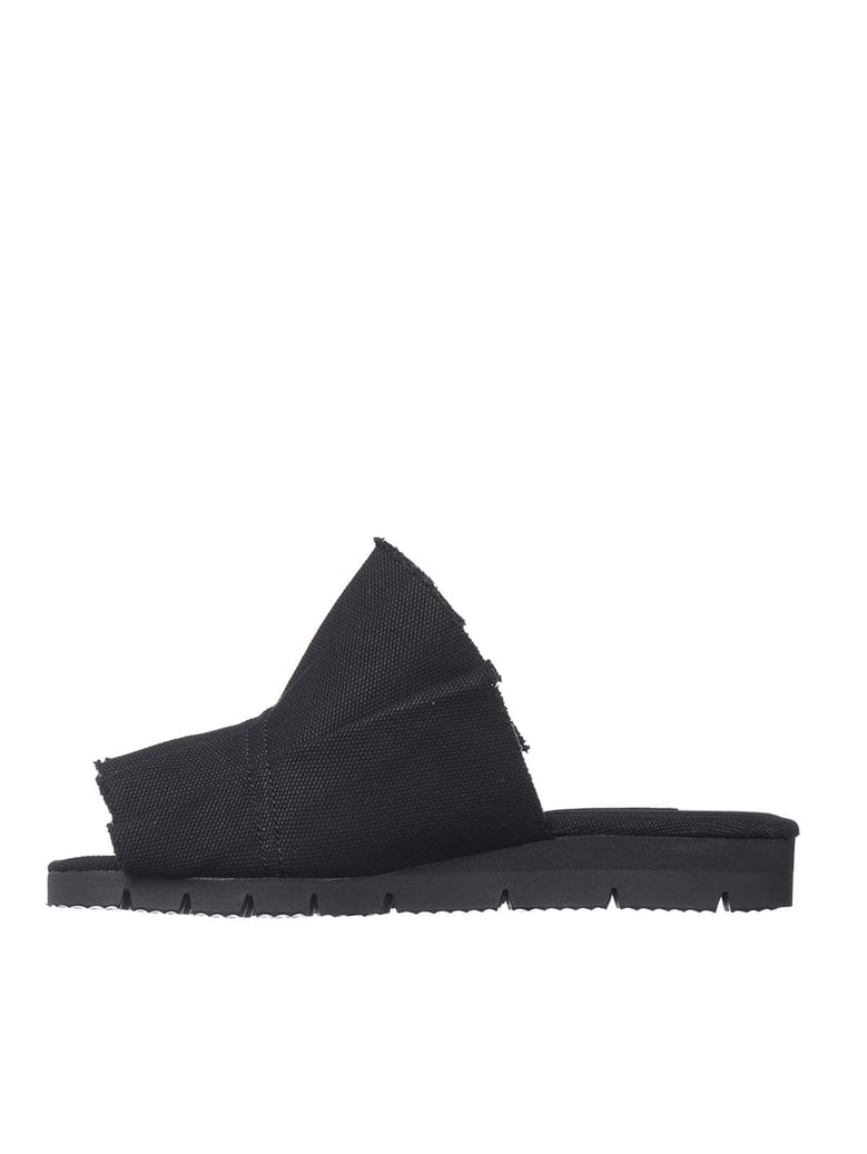 pleated canvas sandal by Selfnex