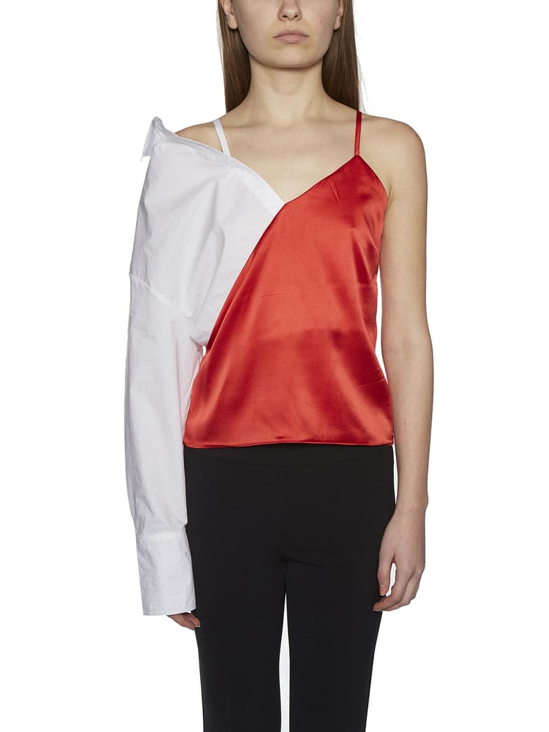 silk and cotton shirt monosleeve by Selfnex