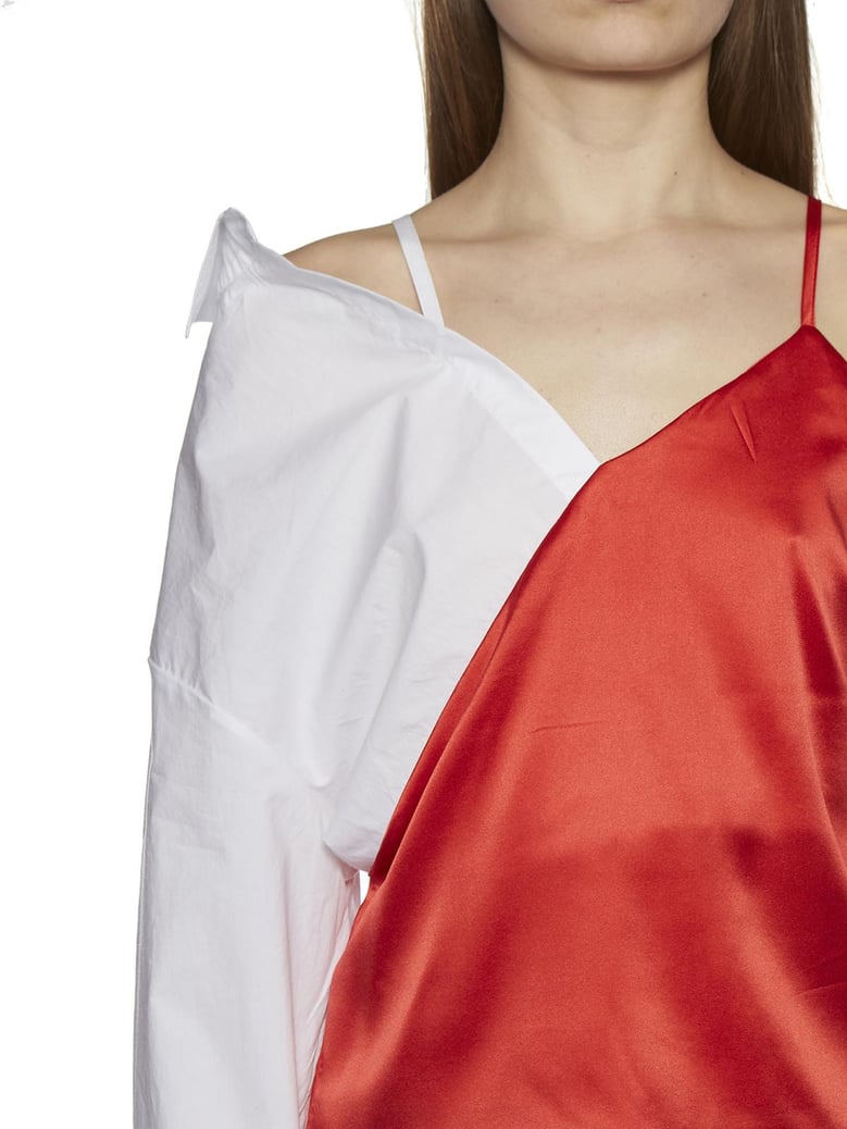 silk and cotton shirt monosleeve by Selfnex
