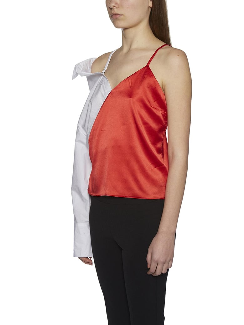silk and cotton shirt monosleeve by Selfnex