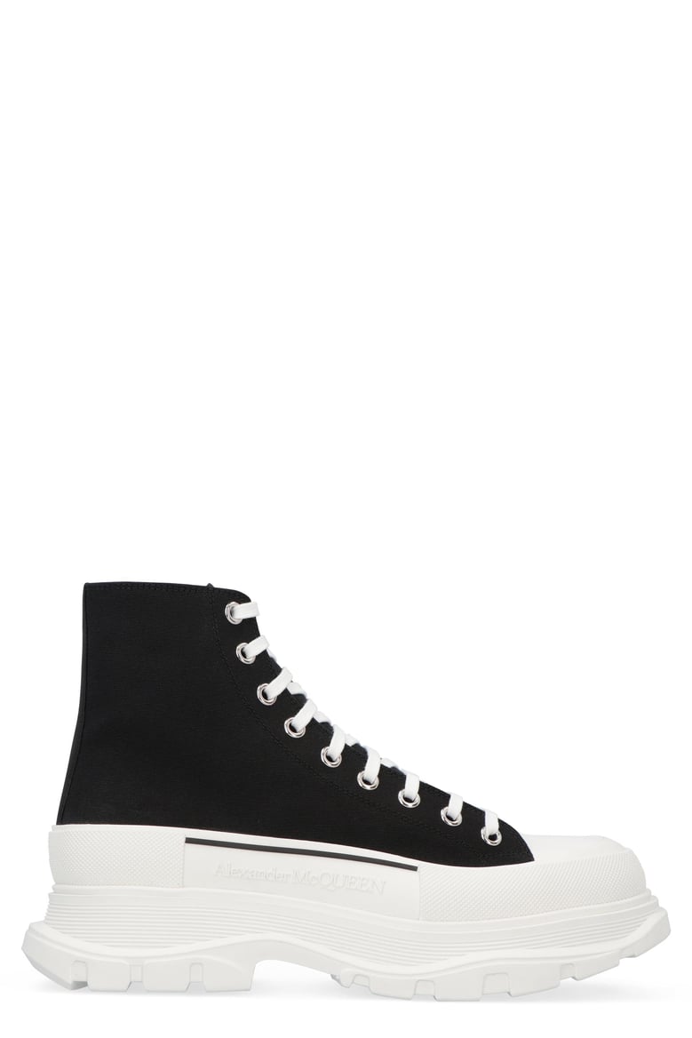 tread slick lace-up ankle boots by Selfnex
