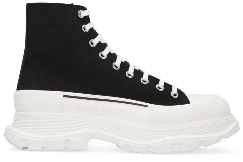 tread slick lace-up ankle boots by Selfnex
