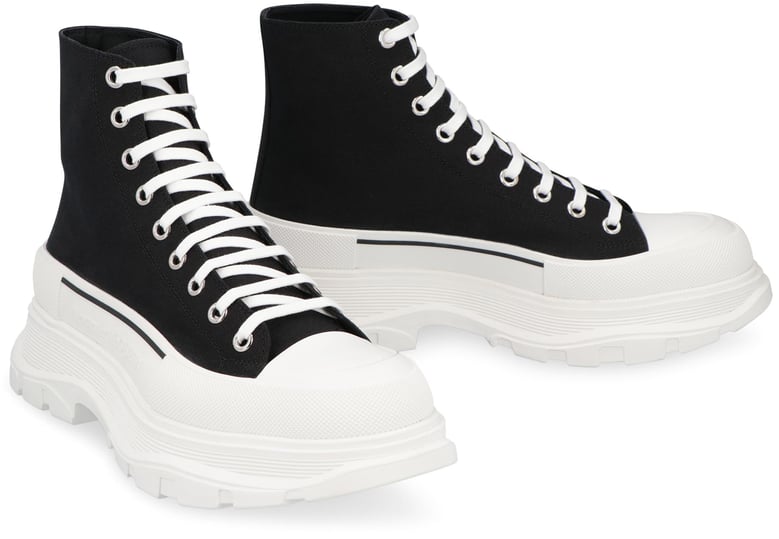 tread slick lace-up ankle boots by Selfnex